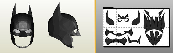 Paper craft new 205 papercraft batman mask template